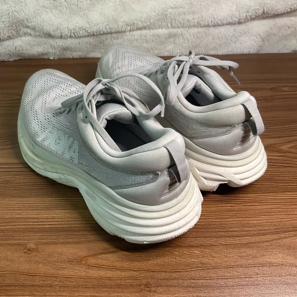 Hoka Bondi 8 women’s White Athletic Shoes size 9.5 - Picture 3 of 9